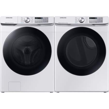 Samsung Smart Front Load Washer and Gas Dryer Set WF45B6300AW-G-KIT